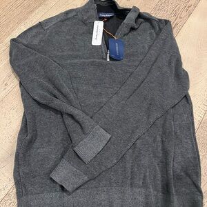 Tommy Bahama Heathered Gray Quarter-Zip Pullover Sweater